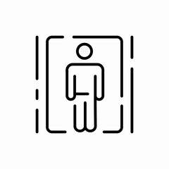 elevator person lift icon vector sign