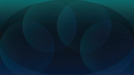 Modern dark green and blue gradient background with abstract screen circles vector illustration