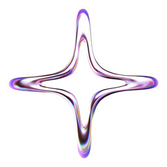 Purple star icon. 3d vector illustration