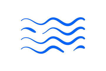 Abstract Blue Wave Design Simple, Stylish, Water, Ocean, Flowing