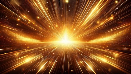Fototapeta premium golden explosion abstract burst of shimmering light with a radiant dynamic effect