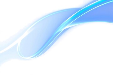 Obraz premium Abstract flowing light blue and white wave with bright glowing edges on a clean white background representing smooth motion and futuristic design elements