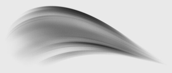 Soft curved monochrome gradient light streak black and white, motion blur noise grain texture. movement sport energy luxury minimal modern design background, website header banner poster backdrop.