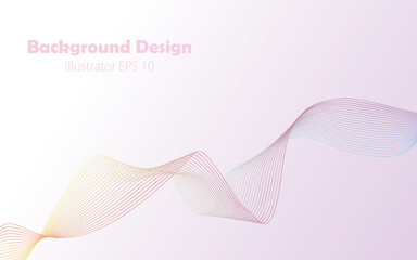 Pink and purple gradient wave line futuristic style background template