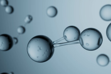 A close up of a blue sphere with a line through it