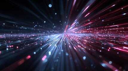 Obraz premium Abstract background. Shiny light effect scene. Future technology light speed motion concept. Futuristic technology pattern for banner or poster design.