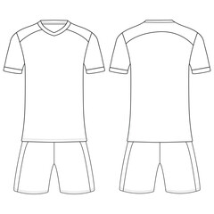 T-shirt jersey and shorts pant for template front and back VECTOR DESIGN	