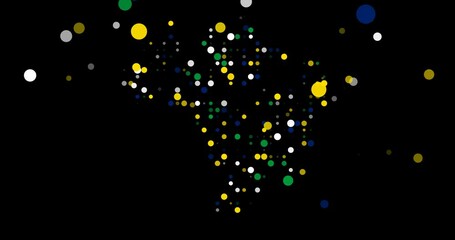 Colorful Dots Reveal Map Of Brazil - Powered by Adobe