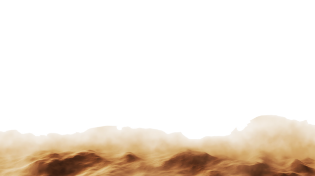 White shell on an abstract sky with wisps of blue smoke and light,   Isolated on white background, clipping path included, transparent png.