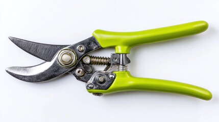 Green-handled pruning shears