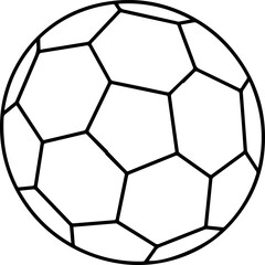 soccer ball sketch outline coloring book page vector illustration line art