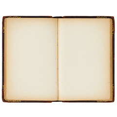 antique book open isolated on white background 