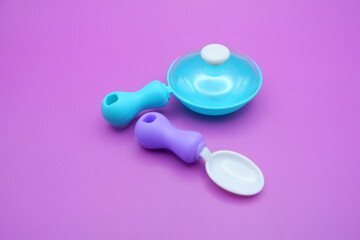 Plastic Cooking Toys for Kids – Pan and Spoon Set