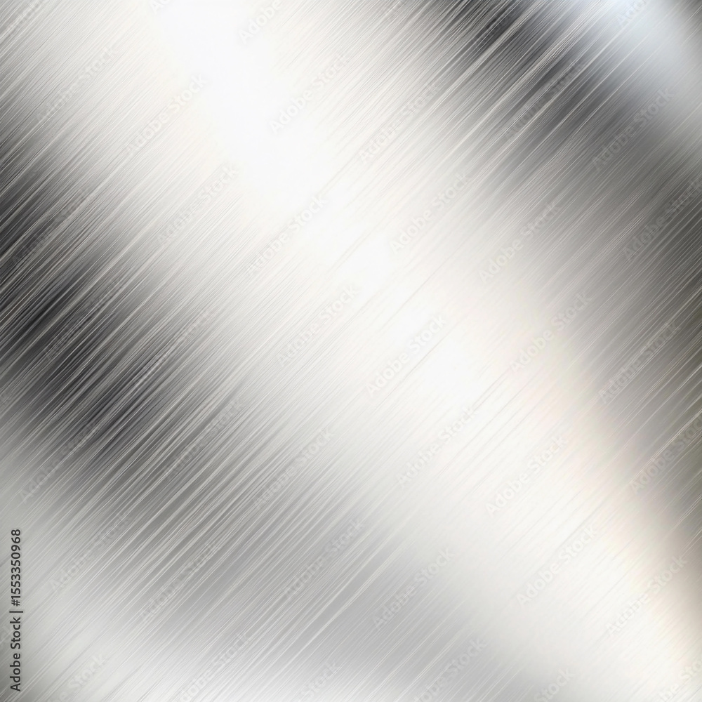 Poster Shiny silver metallic surface with smooth texture Generative AI