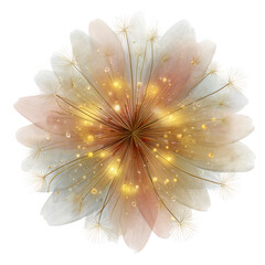 Elegant flower design isolated on transparent background