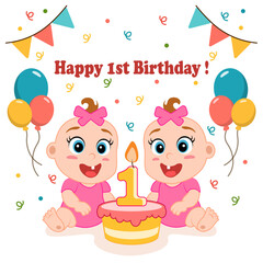 1st twins girls