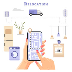 Relocation Change Residence Delivery Moving route