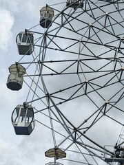 ferris wheel on a blue sky