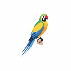Fototapeta premium Vibrant Macaw Parrot Tropical Bird Majestic Feathers Exotic Beauty