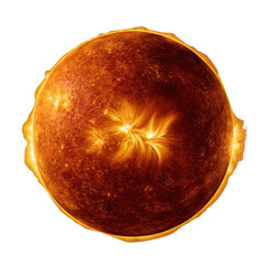 High resolution sun image isolated on transparent background