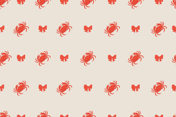 crab seamless pattern or crab background © B_1_3