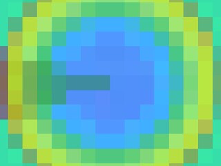 Abstract background with light green, green, blue, yellow and navy blue pixel pattern.Geometric style.Mosaic template for design.