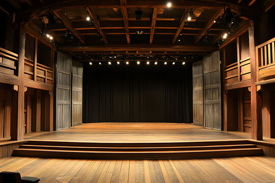 Authentic Shakespearean Theater with Elizabethan Costumes and Set  