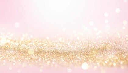 Soft Pink Background With Gold Glitter