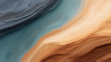 Obraz premium 4k Abstract digital background, Colorful and smooth silk fabric featuring red, blue, and yellow hues with a flowing, luxurious texture perfect for a wallpaper or backdrop