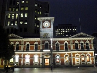 night view of the old Chief Post Office in Christchurh