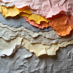 Crinkled Paper Layers