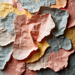Naklejka premium Colorful torn paper textures