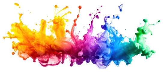 Obraz premium Rainbow splash abstract art ink.