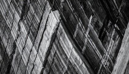 Abstract Black And White Textured Rock Face