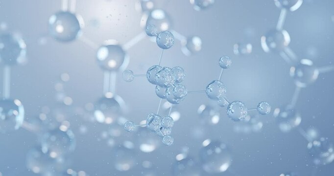 Ribulose rotating 3D model of monosaccharide, seamless looped video
