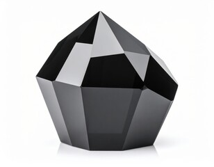 Black Faceted Crystal Gem