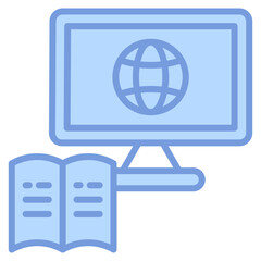 E-Learning Icon Element For Design