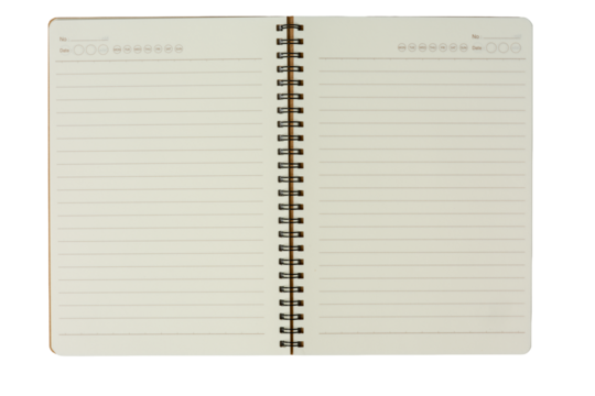 The White lined paper notebook with ring at the edge