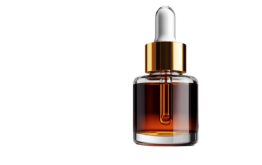Anti wrinkle serum in a smooth glass pump bottle formulated for fine line reduction and youthful radiance isolated on transparent background PNG