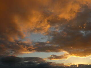 dramatic sky at sunset