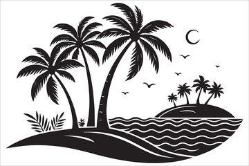 Summer Beach Icon Set | Vacation, Travel, and Sea Elements in Flat Style

