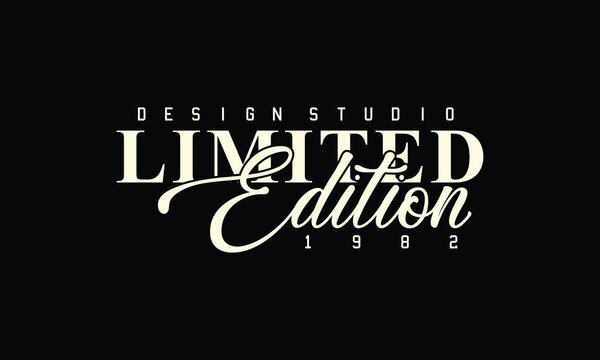 1982 Limited Edition Design Studio College slogan vector illustration for t-shirts and other uses.	