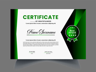 Professional Modern unique certificate design sample