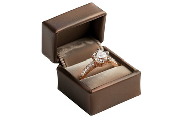 Elegant diamond ring in a brown box (2)