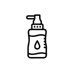 Pump bottle icon liquid dispenser outline graphic