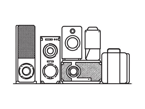 Portable Speaker clip art preview