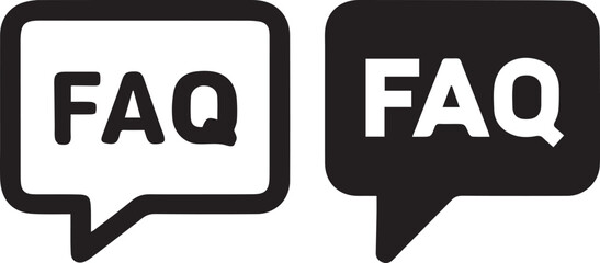 isolated faq Vector,faq Silhouette,faq icon  , faq symbol ,  faq Vector illustration, Vector 