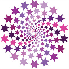 Colorful floral mosaic ornament star symbol Vector background