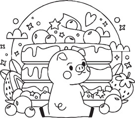 cartoon car with a car