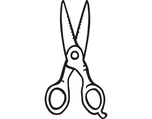 Classic Sharp Scissors Cutting Tool Vector